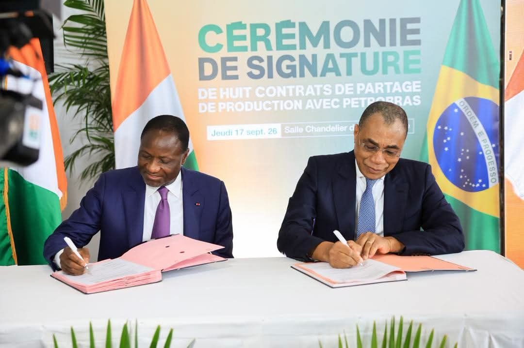Exploration pétrolière en Côte d'Ivoire : huit contrats de partage de production signés avec le géant brésilien PETROBAS